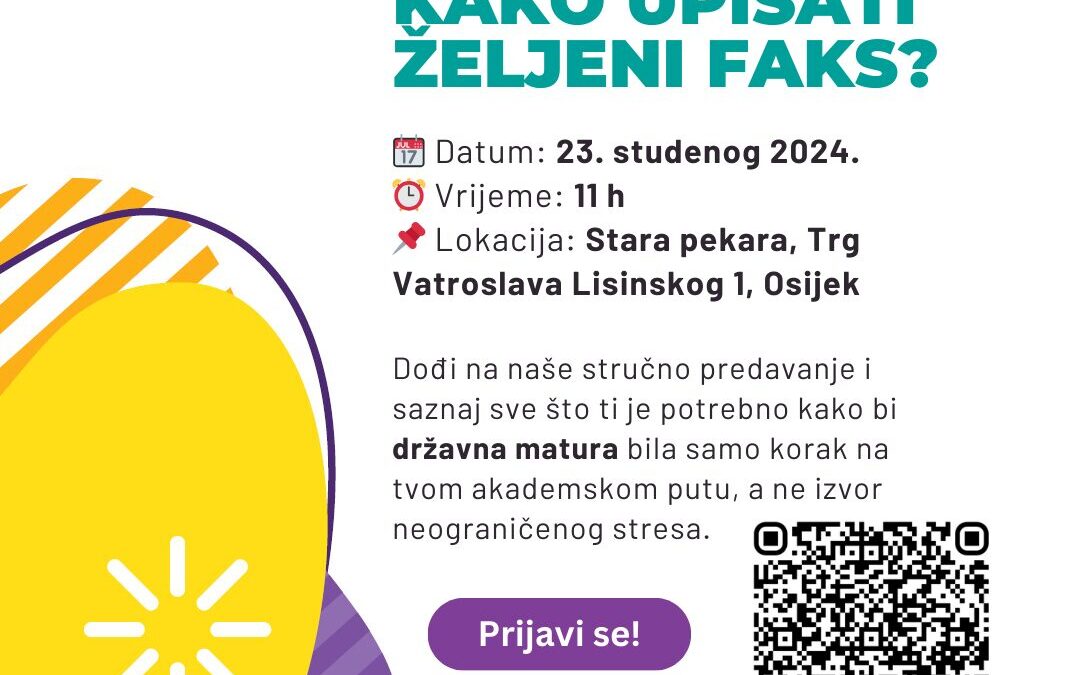 Predavanje o upisu na željeni faks