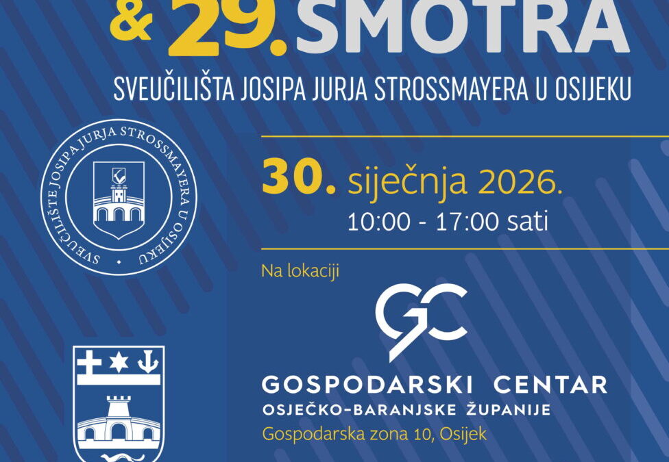 Poziv na Sajam mogućnosti i 29. Smotru Sveučilišta J.J. Strossmayera u Osijeku – informiraj se, odluči i odaberi!